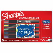 Sharpie Creative Markers, Water-Based Acrylic Markers, Brush Tip [MARKER;SHRP;BRSH-CREATE;5CT-PK]