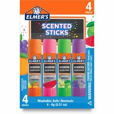 Elmer's Scented Glue Sticks - 0.21 oz - 4 / Pack - Tropical Mix