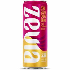 Zevia Zero Sugar Energy Drink - Ready-to-Drink - Sugar Free - 12 fl oz (355 mL) - 12 / Carton [DRINK;ENRGY;PCH PASSN;12PK-CT]
