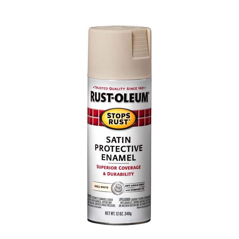 RUST-OLEUM - Rust-Oleum Stops Rust Satin White Spray Paint 12 oz [7793-830]