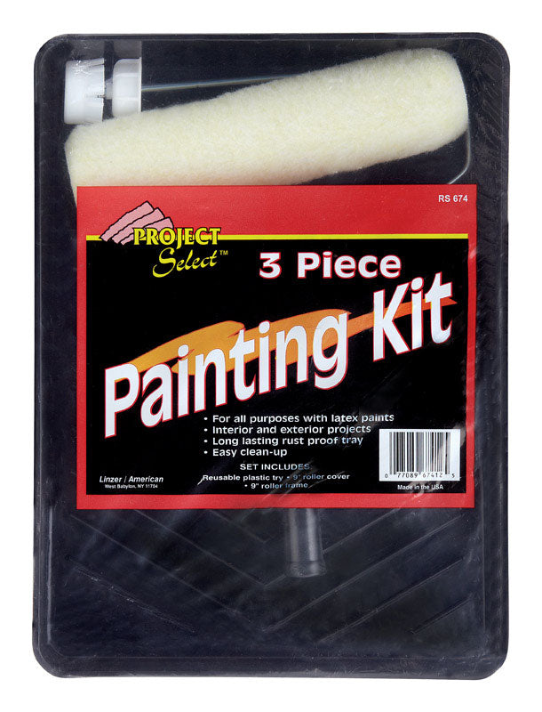 LINZER - Linzer Project Select 14.25 in. W Regular Paint Roller Kit Threaded End