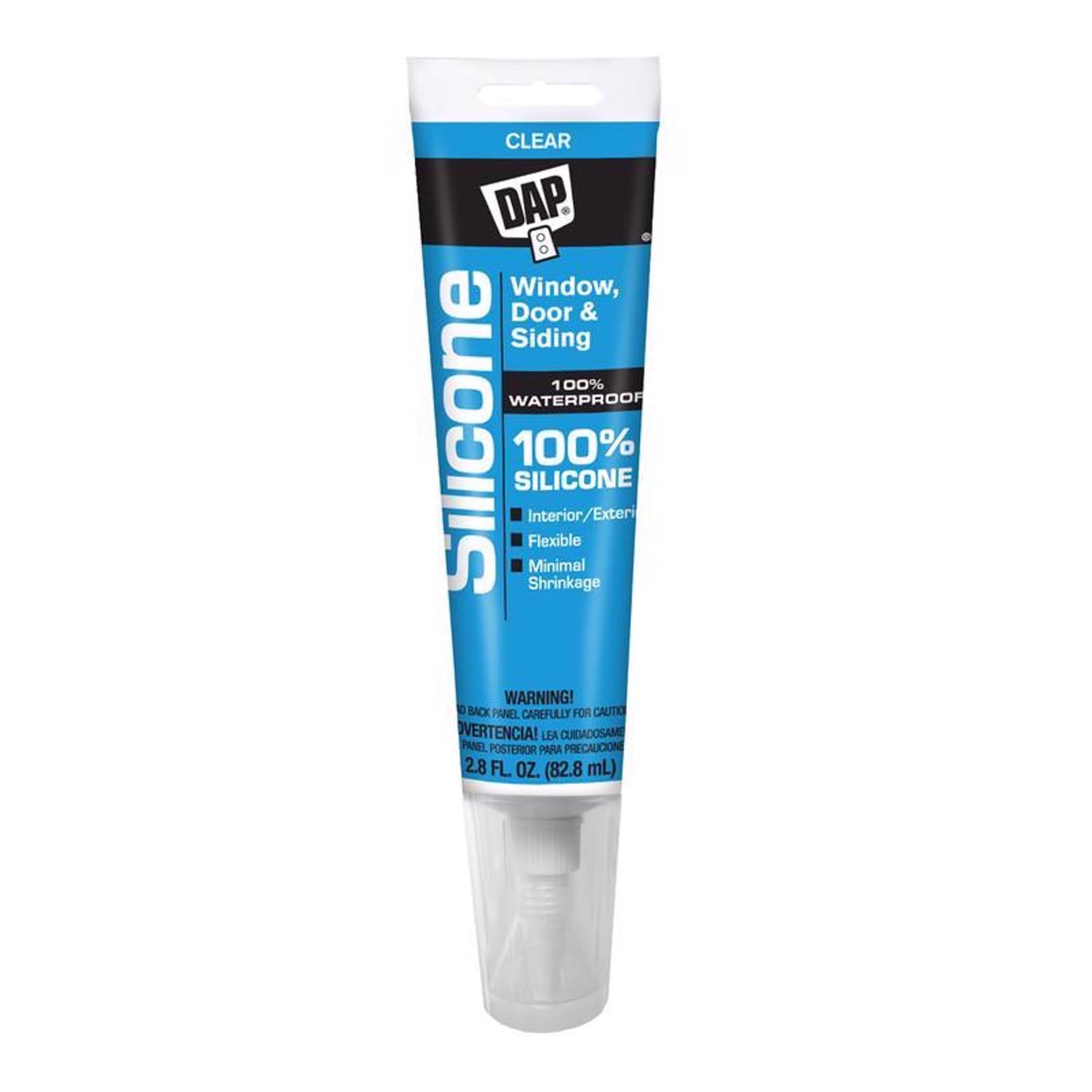 DAP Clear Silicone Door/Siding/ Window Sealant 2.8 oz - Case of 6