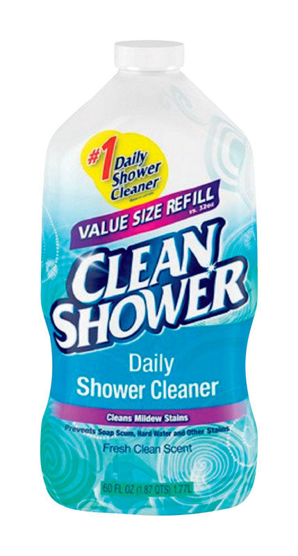 CLEAN SHOWER - Clean Shower Fresh Clean Scent Daily Shower Cleaner 60 oz Liquid - Case of 4