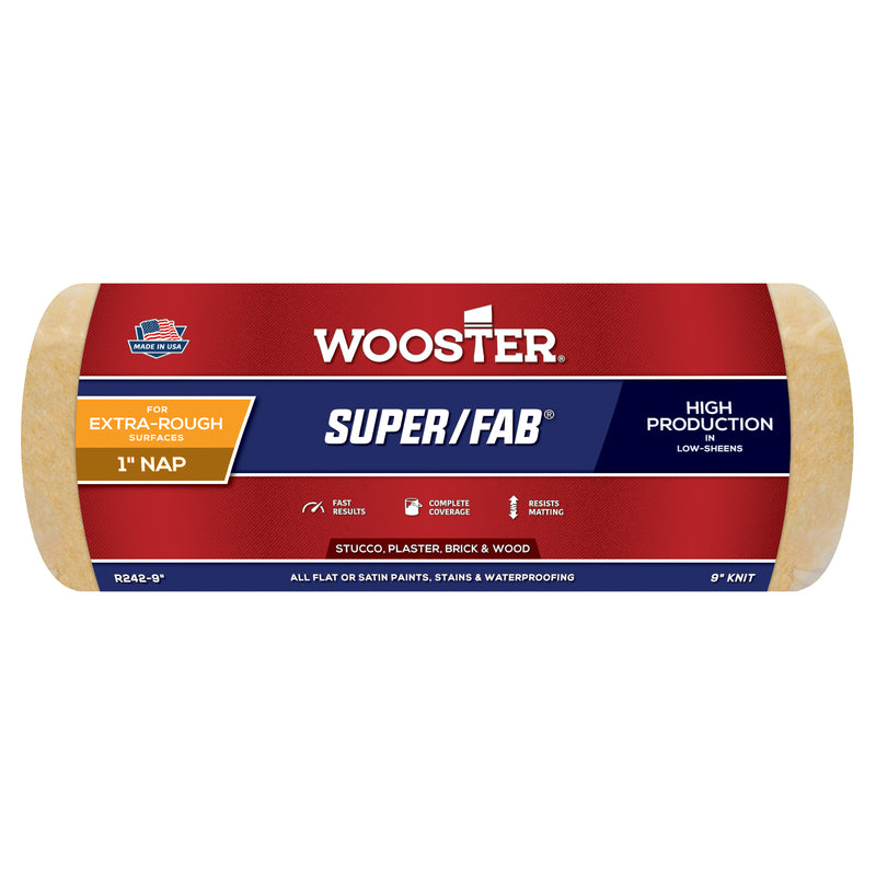 WOOSTER - Wooster Super/Fab Knit 9 in. W X 1 in. Regular Paint Roller Cover 1 pk