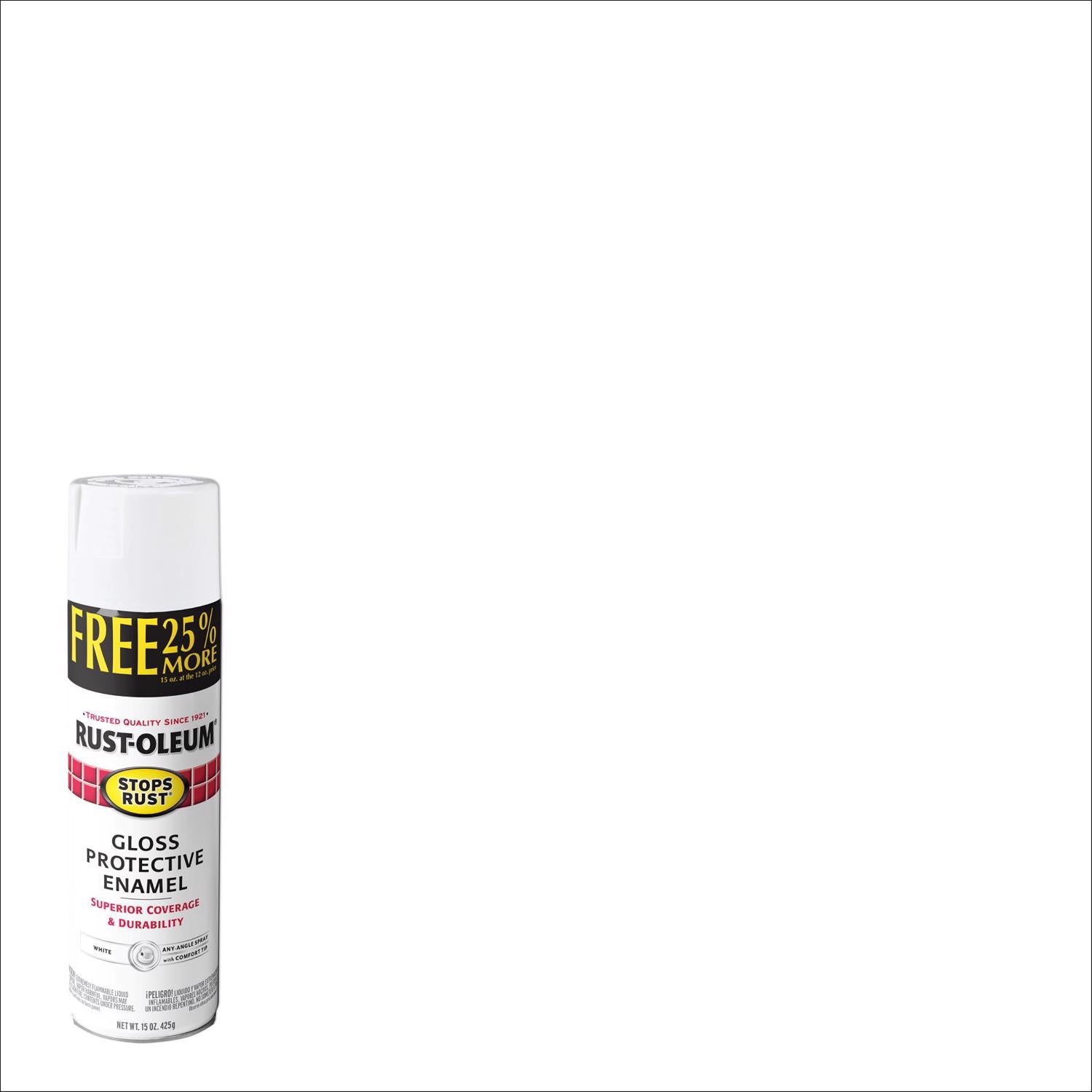 Rust-Oleum Stops Rust Gloss White Spray Paint 15 oz - Case of 6