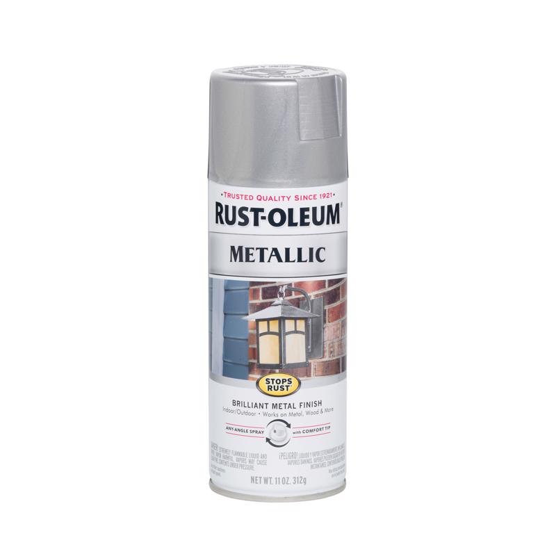 RUST-OLEUM - Rust-Oleum Stops Rust Silver Metallic Spray Paint 11 oz - Case of 6