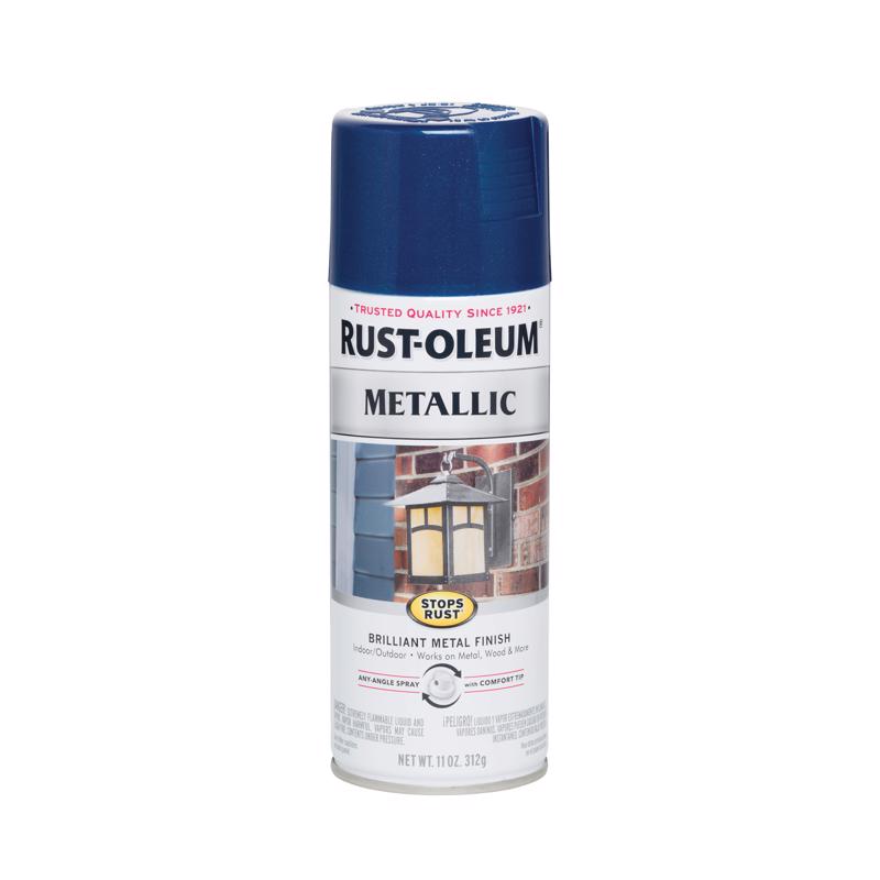 RUST-OLEUM - Rust-Oleum Stops Rust Cobalt Blue Metallic Spray Paint 11 oz