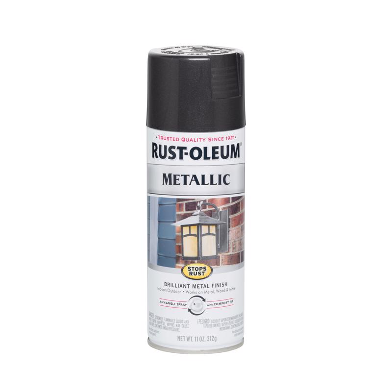 RUST-OLEUM - Rust-Oleum Stops Rust Black Night Metallic Spray Paint 11 oz - Case of 6