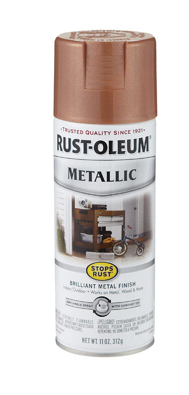 RUST-OLEUM - Rust-Oleum Stops Rust Brilliant Copper Metallic Spray Paint 11 oz