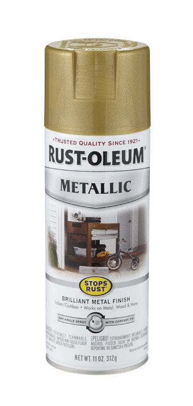 RUST-OLEUM - Rust-Oleum Stops Rust Gold Rush Metallic Spray Paint 11 oz