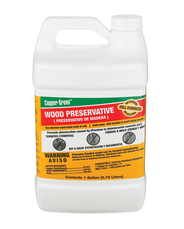 COPPER GREEN - Copper Green Flat Green Solvent-Based Wood Preservative 1 gal - Case of 4