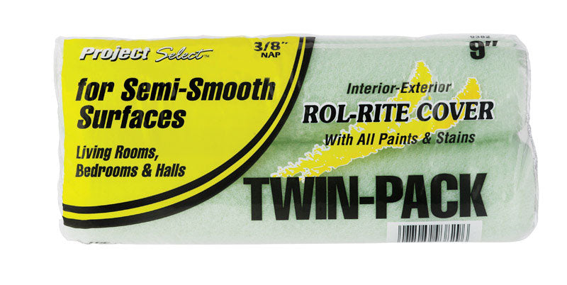 LINZER - Linzer Rol-Rite Fabric 9 in. W X 3/8 in. Regular Paint Roller Cover 2 pk