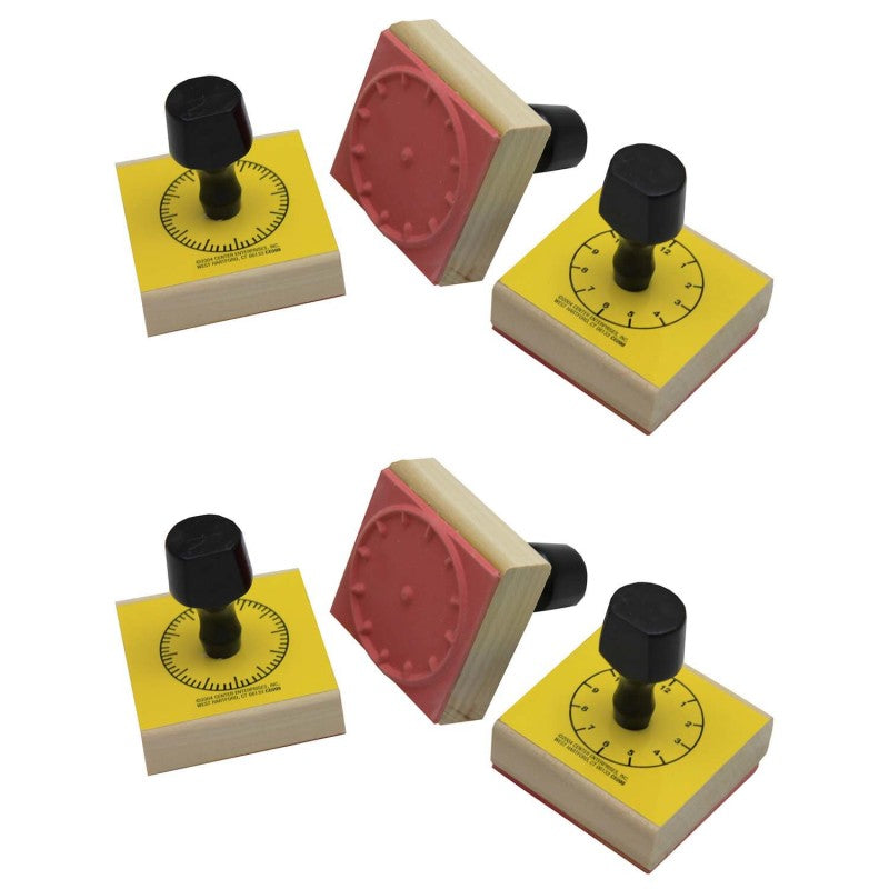 READY 2 LEARN - Clock Stamp Set, 3 Per Set, 2 Sets
