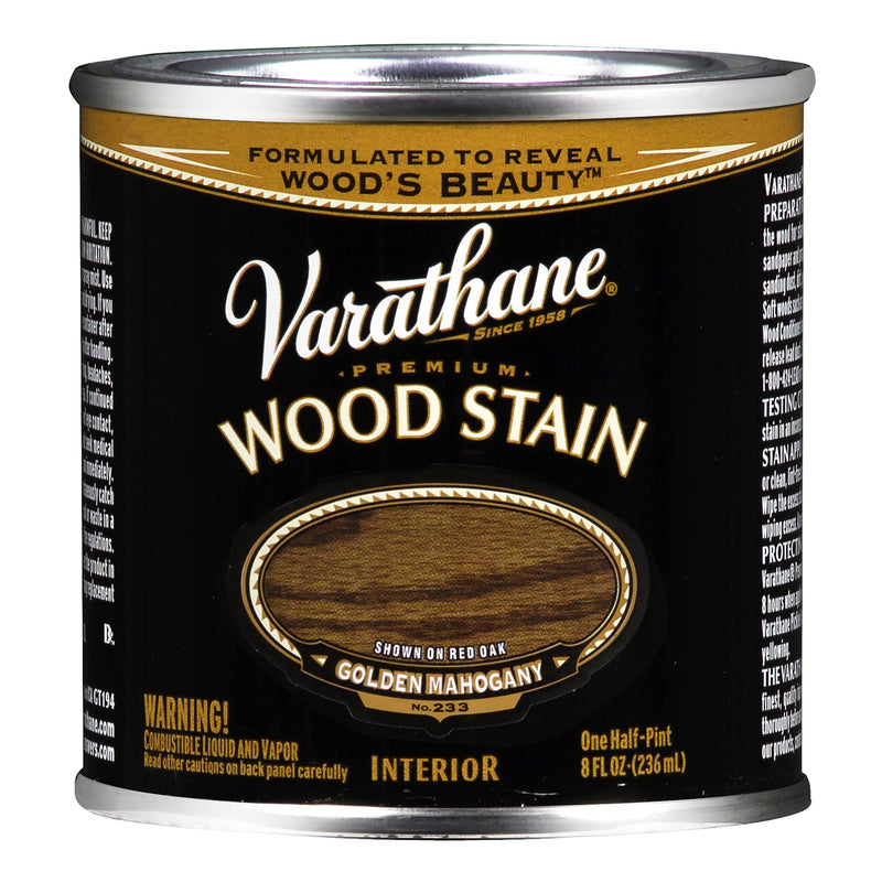 VARATHANE - Varathane Premium Solid Gold Mahogany Oil-Based Urethane Modified Alkyd Wood Stain 0.5 pt