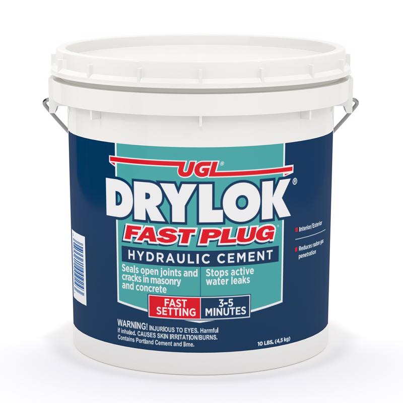 DRYLOK - Drylok Fast Plug Hydraulic & Anchoring Cement 10 lb Gray - Case of 2