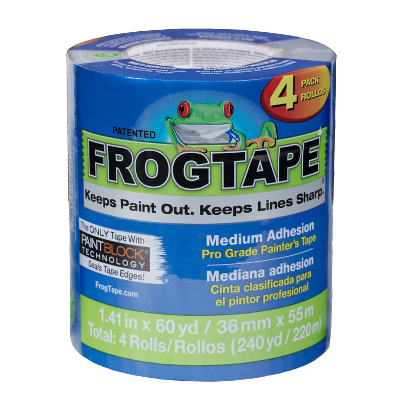 FROGTAPE - FrogTape Pro Grade 1.41 in. W X 60 yd L Blue Medium Strength Painter's Tape 4 pk