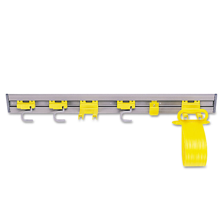 Rubbermaid Commercial - Closet Organizer/Tool Holder, 34w x 3.25d x 4.25h, Gray