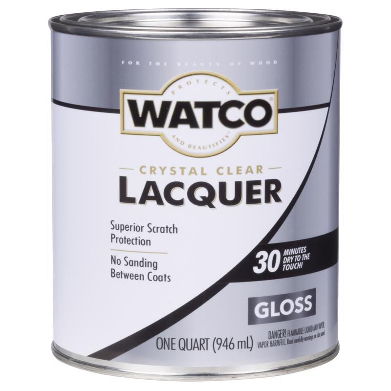 WATCO - Watco Gloss Clear Oil-Based Alkyd Wood Finish Lacquer 1 qt - Case of 6