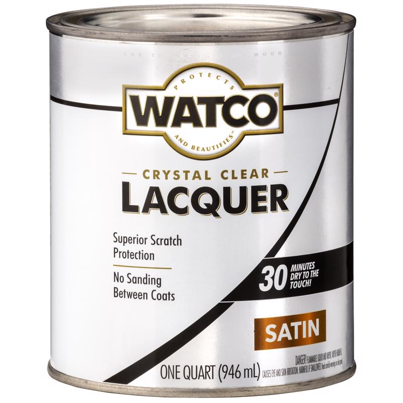 WATCO - Watco Satin Clear Oil-Based Alkyd Wood Finish Lacquer 1 qt - Case of 6