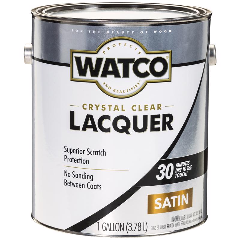 WATCO - Watco Satin Clear Oil-Based Alkyd Wood Finish Lacquer 1 gal - Case of 2