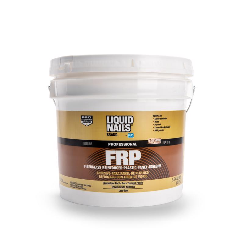 LIQUID NAILS - Liquid Nails FRP Fiberglass Reinforced Plastic Panel High Strength Acrylic Latex Adhesive 3.5 gal