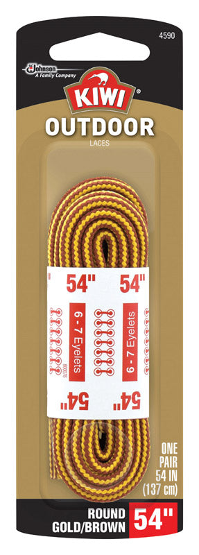 KIWI - Kiwi Outdoor 54 in. Yellow & Brown Boot Laces