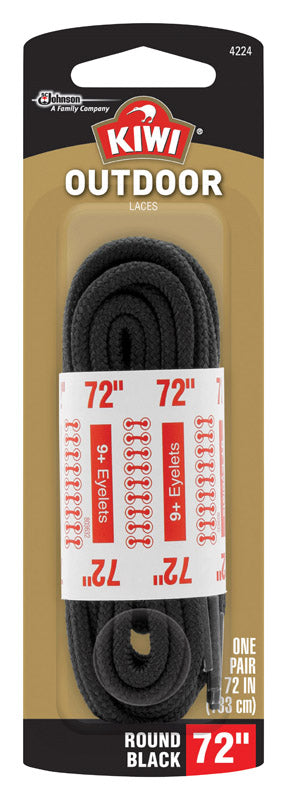 KIWI - Kiwi Outdoor 72 in. Black Boot Laces