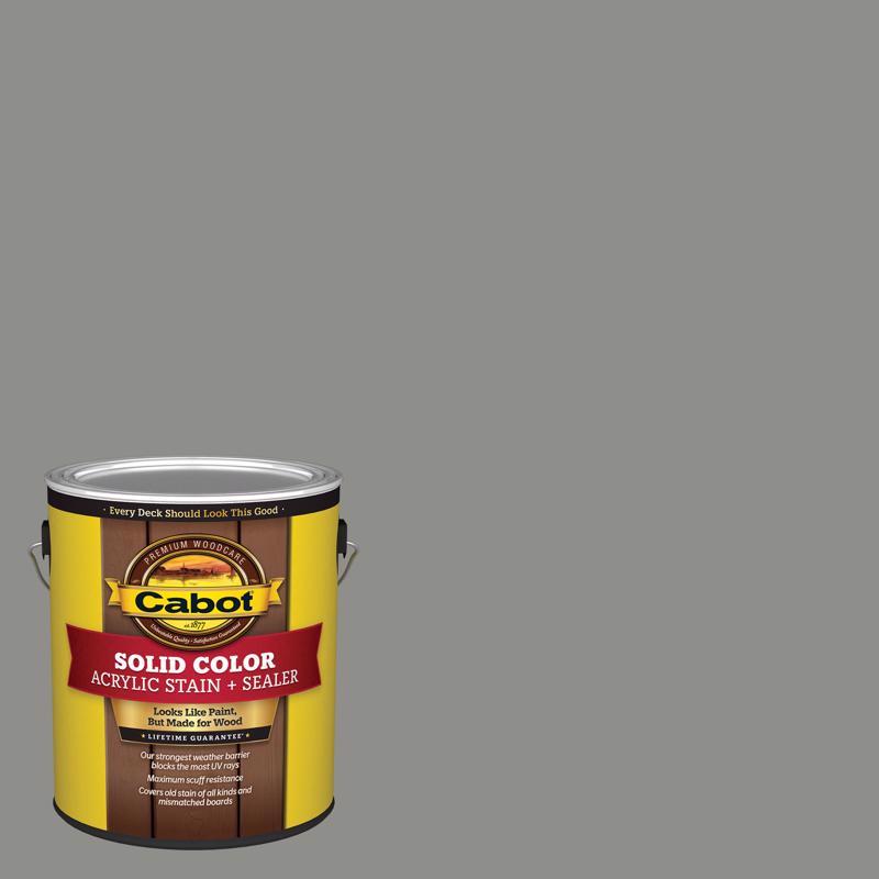 CABOT - Cabot Solid Color Acrylic Stain & Sealer Solid Driftwood Gray Acrylic Deck Stain 1 gal - Case of 4