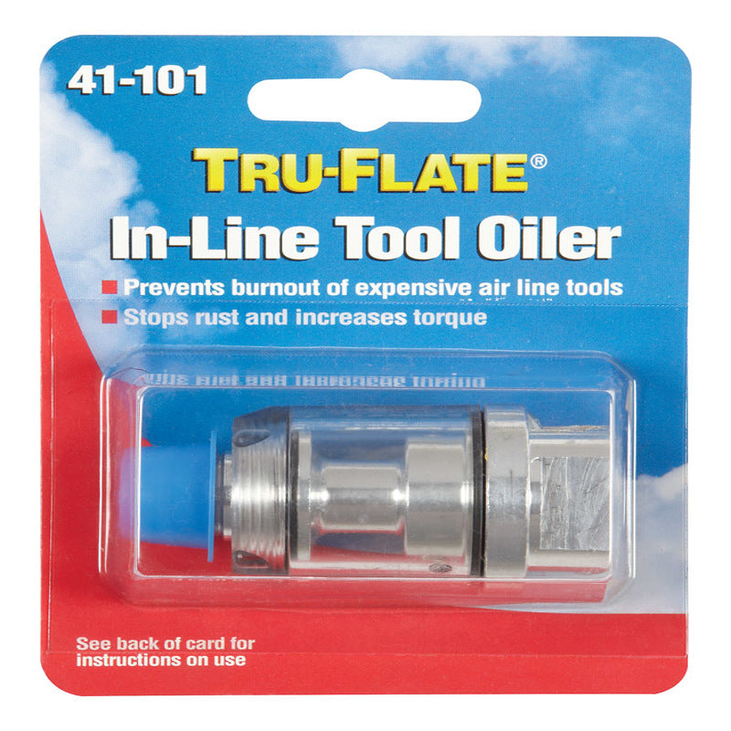 TRU-FLATE - Tru-Flate Steel Air Coupler 1/4 in. Female X 1/4 in. Male 1 pc