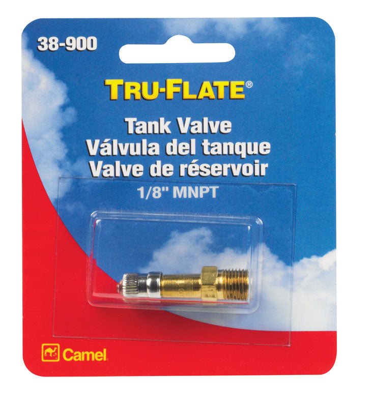 TRU-FLATE - Tru-Flate Brass Tank Valve 1/8 in. Male 1 pc