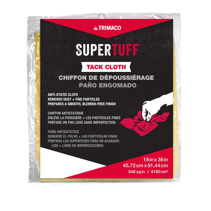 SUPERTUFF - SuperTuff 36 in. W X 18 in. L White Cotton Tack Cloth - Case of 24 [10501]