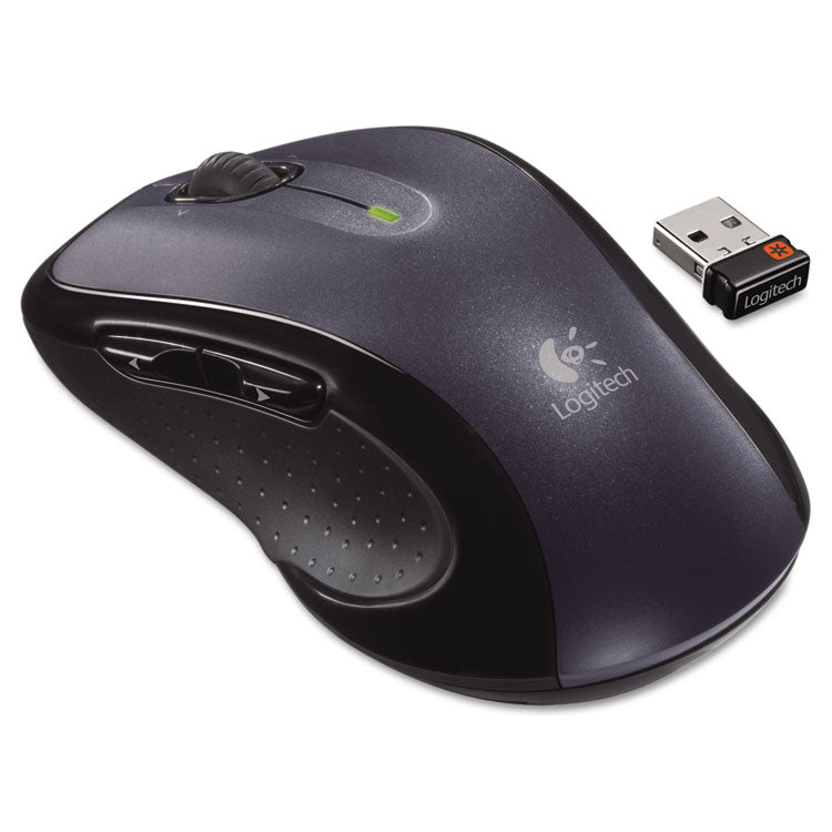 Logitech - M510 Wireless Mouse, 2.4 GHz Frequency/30 ft Wireless Range, Right Hand Use, Dark Gray