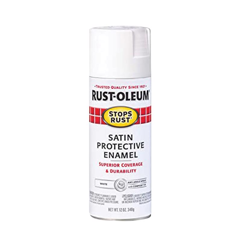 RUST-OLEUM - Rust-Oleum Stops Rust Satin White Spray Paint 12 oz - Case of 6 [7791-830]