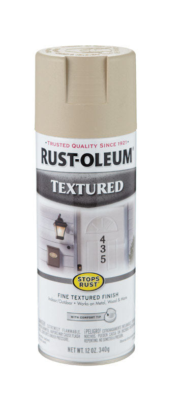 RUST-OLEUM - Rust-Oleum Stops Rust Textured Sandstone Spray Paint 12 oz - Case of 6