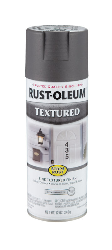 RUST-OLEUM - Rust-Oleum Stops Rust Satin Dark Pewter Spray Paint 12 oz - Case of 6