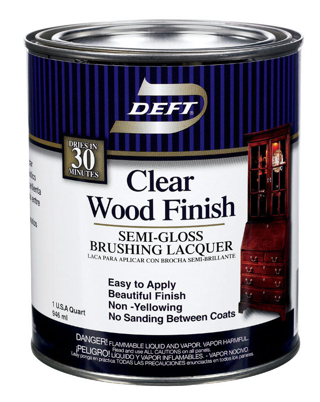 DEFT - Deft Semi-Gloss Clear Oil-Based Brushing Lacquer 1 qt