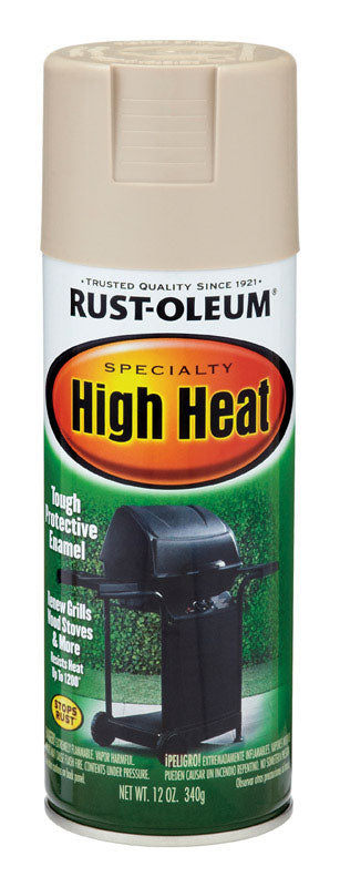 RUST-OLEUM - Rust-Oleum Specialty Satin Almond High Heat Spray Paint 12 oz