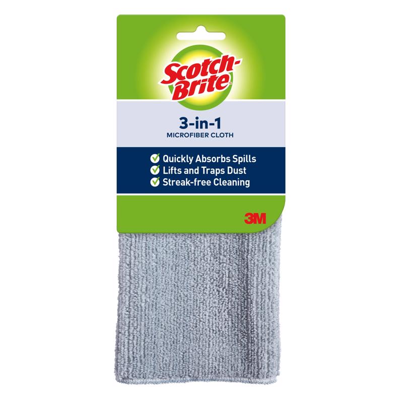 3M - Scotch-Brite Microfiber Dusting Cloth 12 in. W X 14 in. L 1 pk