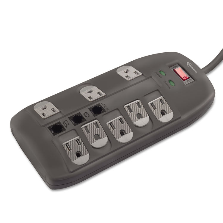 Innovera - Surge Protector, 8 AC Outlets, 6 ft Cord, 2,160 J, Black