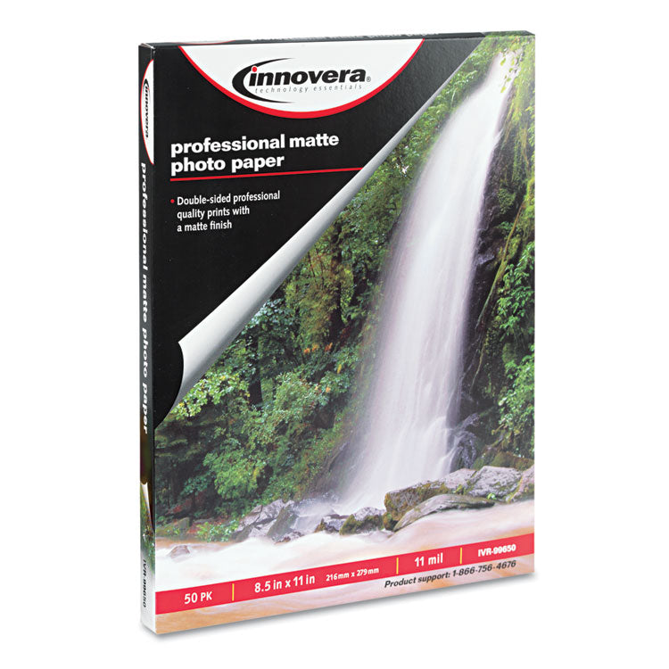 Innovera - Heavyweight Photo Paper, 11 mil, 8.5 x 11, Matte White, 50/Pack