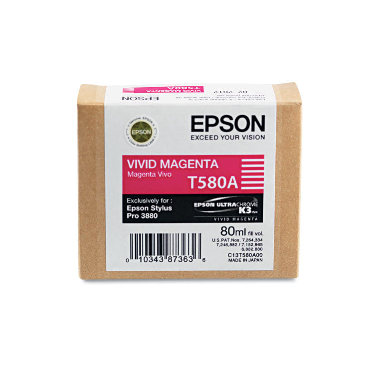 Epson - T580A00 UltraChrome K3 Ink, Vivid Magenta