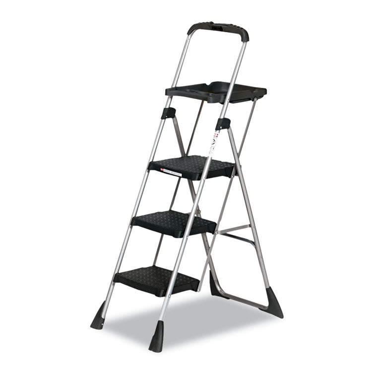 Cosco - Max Work Platform, 55" Working Height, 225 lb Capacity, 3 Steps, Steel, Black (9284050)