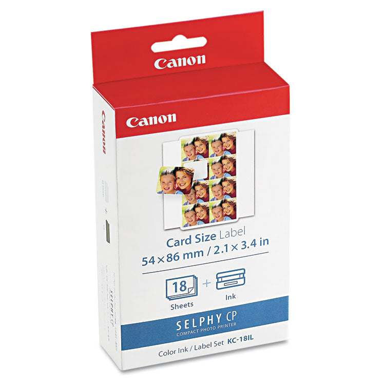 Canon - 7740A001 (KC-18IL) Ink/Label Combo, Black/Tri-Color