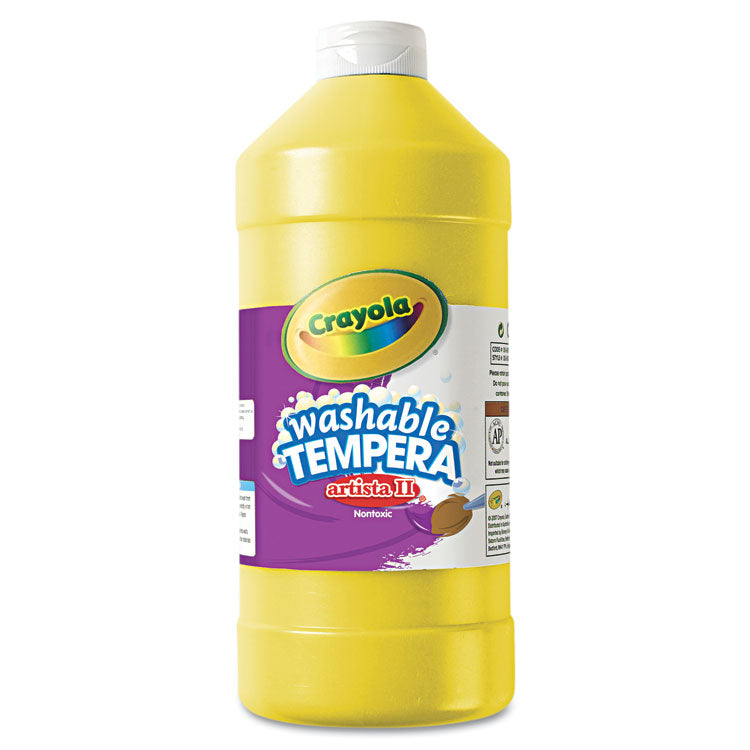 Crayola - Artista II Washable Tempera Paint, Yellow, 32 oz Bottle