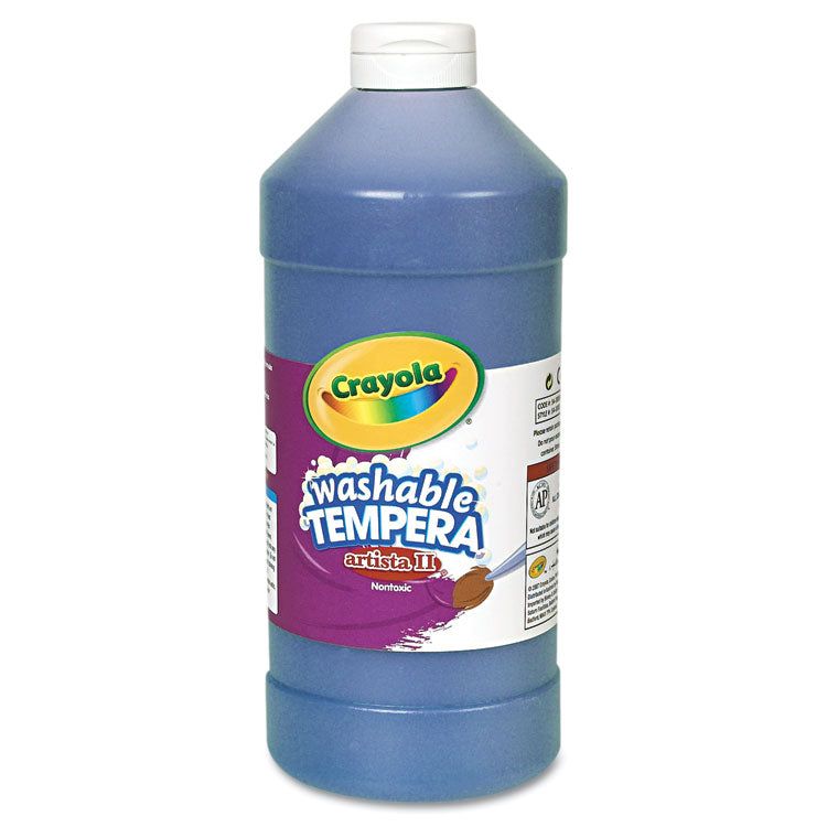 Crayola - Artista II Washable Tempera Paint, Blue, 32 oz Bottle