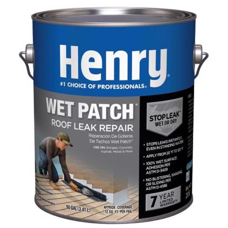 WET PATCH - Henry Smooth Black Asphalt All-Weather Roof Cement 0.9 gal - Case of 4