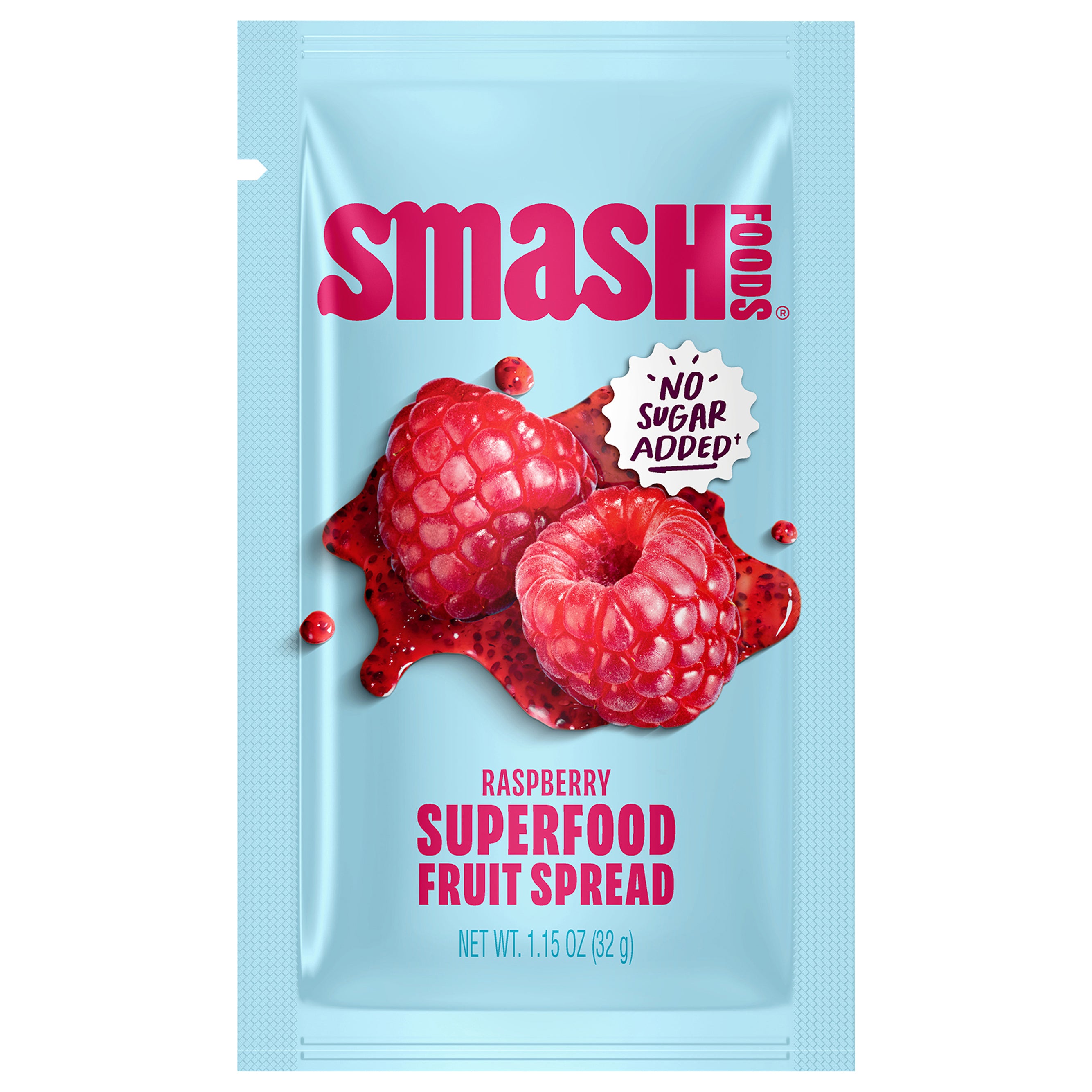 Smash Raspberry Superfood Fruit Spread Single Serve - Case of 10