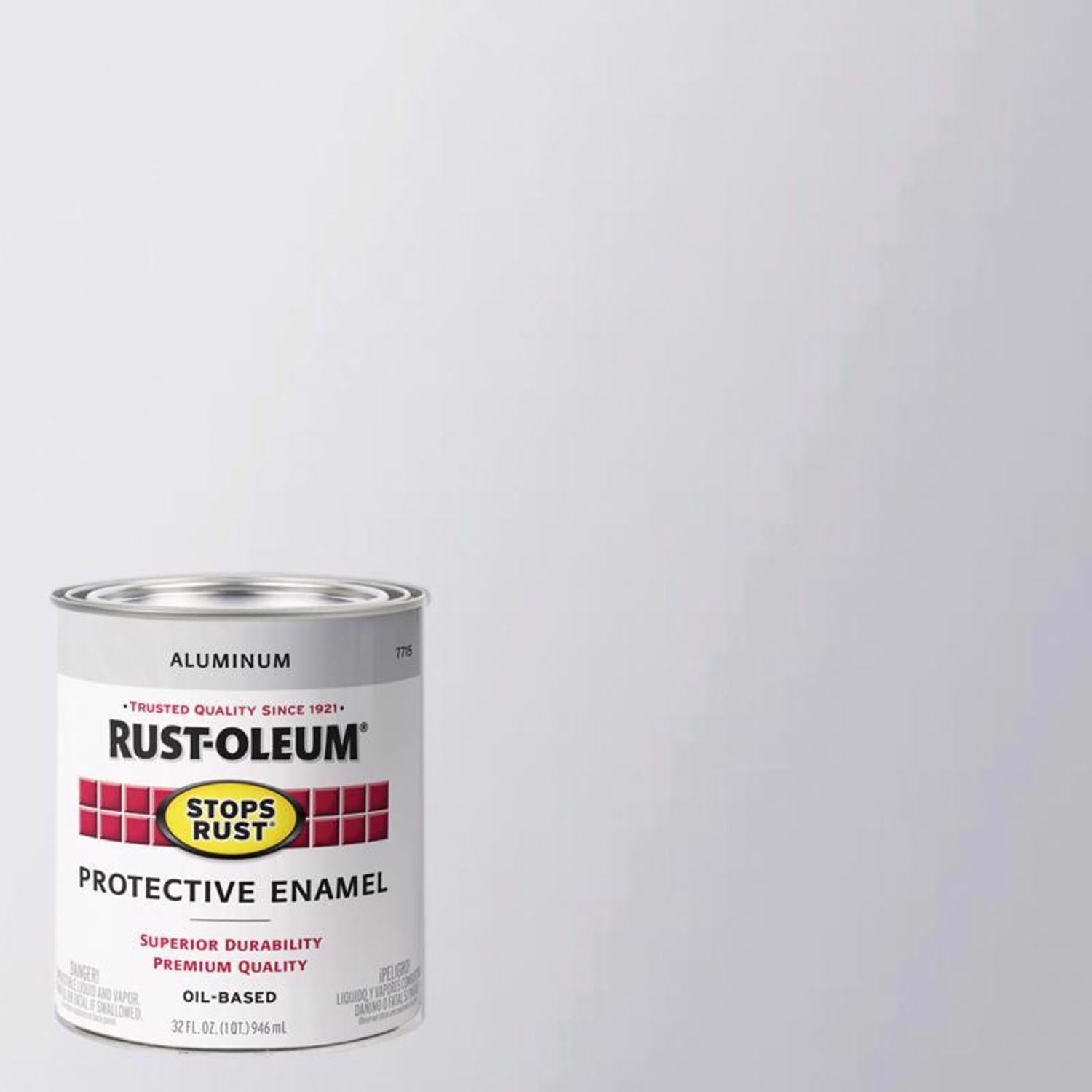 Rust-Oleum Stops Rust Gloss Aluminum Protective Enamel 1 qt - Case of 2
