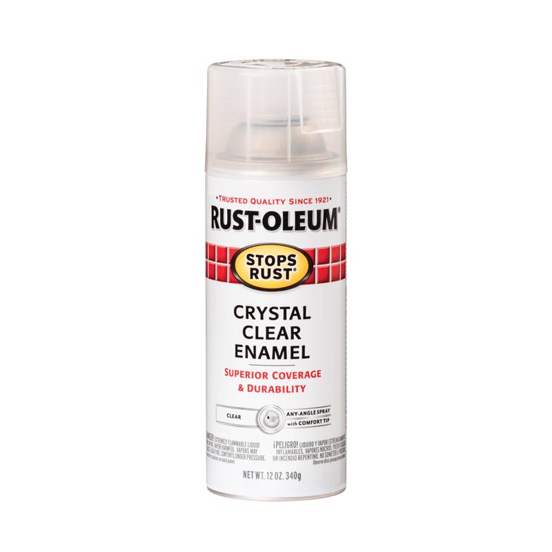 RUST-OLEUM - Rust-Oleum Stops Rust Indoor and Outdoor Gloss Crystal Clear Rust Prevention Paint 12 oz - Case of 6