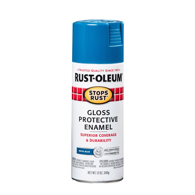 RUST-OLEUM - Rust-Oleum Stops Rust Gloss Royal Blue Spray Paint 12 oz